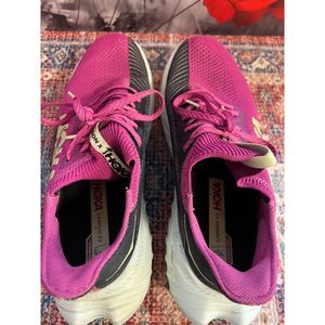 Hoka One One Women's Pink and Black Athletic Running Shoes